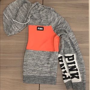 PINK full zip hoodie jacket.